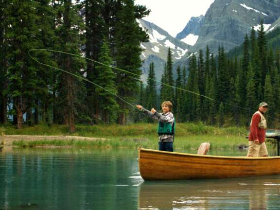 Father Son Fishing Maligne Travel Alberta CR Sean Thonson large